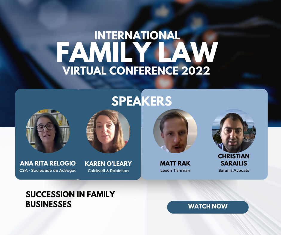 Image of 4 speakers who took part in the family law conference session